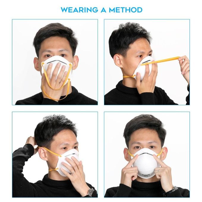 El tipo hipoalérgico de la ejecución del cuello de la máscara de la taza de la prueba FFP2 del polvo respira libremente