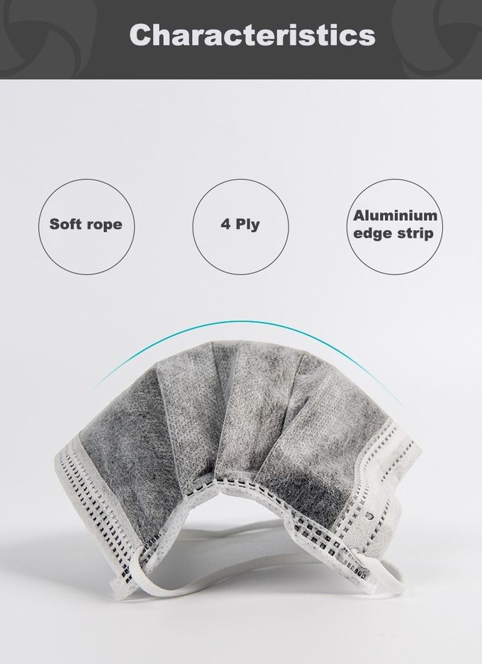 Respirador de filtro no reutilizable del carbono, peso ligero de la máscara de polvo del filtro del carbono